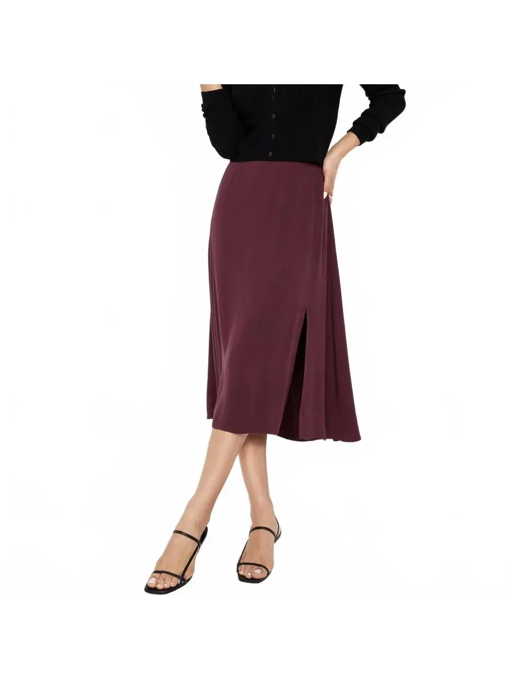 Smocked-Waist Midi Skirt Old Navy NWT Royal Velvet Small